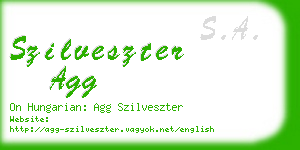 szilveszter agg business card